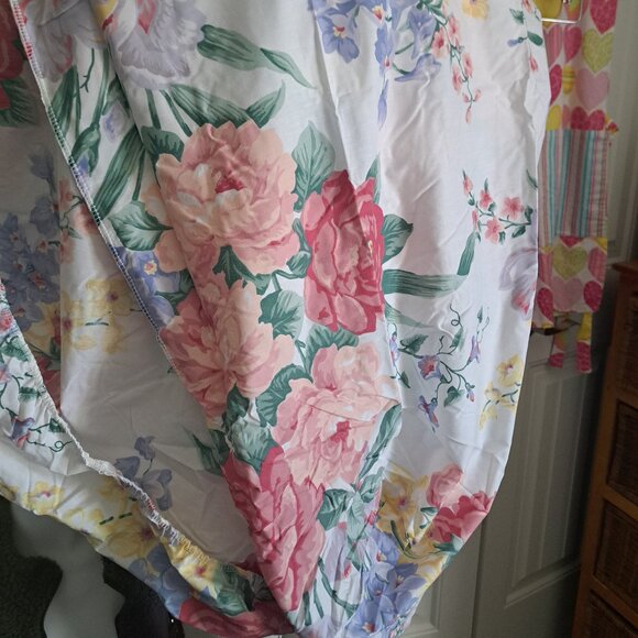 LADY PEPPERELL no iron percale TWIN size fitted flat pillowcase eyelet trim - Picture 3 of 10